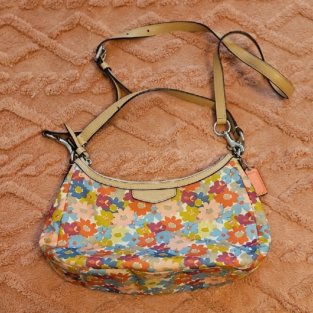 Coach Floral Crossbody Bag with Adjustable Strap